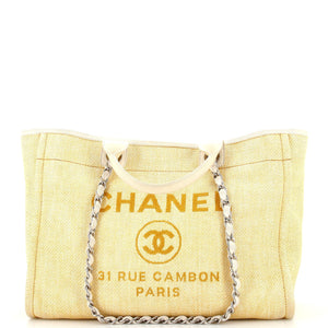 CHANEL Deauville Tote Raffia Medium