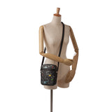 Black Louis Vuitton Damier Graphite Renaissance Map Danube Slim PM Crossbody Bag