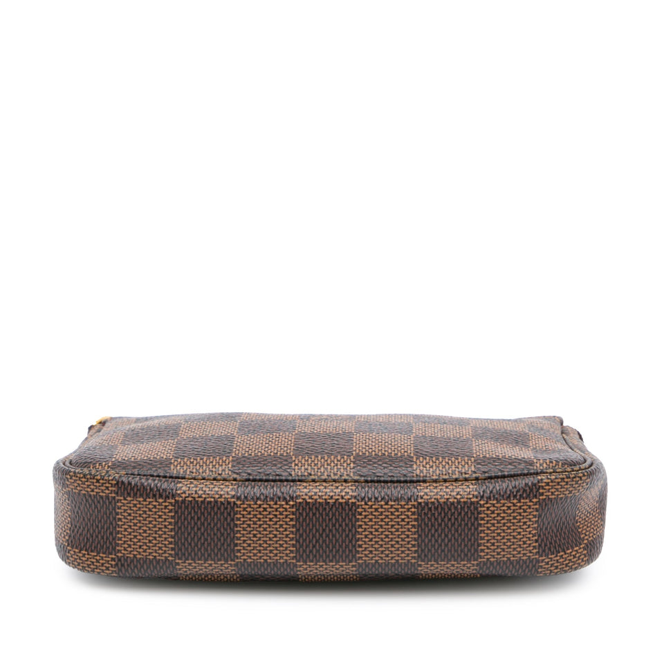 Brown Louis Vuitton Damier Ebene Mini Pochette Accessoires Handbag