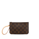 Brown Louis Vuitton Monogram Neverfull Pochette Pouch