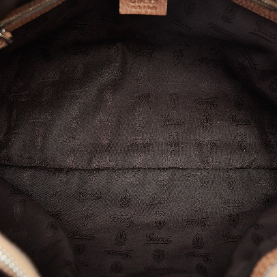 GUCCI Medium GG Canvas Bamboo Bar Tote Tote Bag