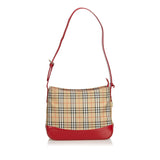 Burberry Brown Beige Jacquard Fabric Shoulder Bag United Kingdom