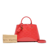 Orange Louis Vuitton Monogram Vernis Montaigne BB Satchel