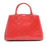 Orange Louis Vuitton Monogram Vernis Montaigne BB Satchel