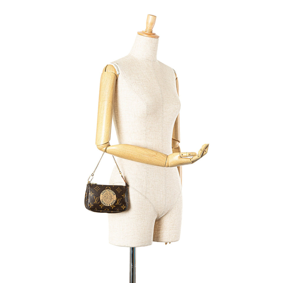 Brown Louis Vuitton Monogram Trunks and Bags Mini Pochette Accessoires