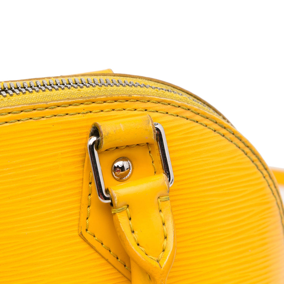 Yellow Louis Vuitton Epi Alma BB Satchel