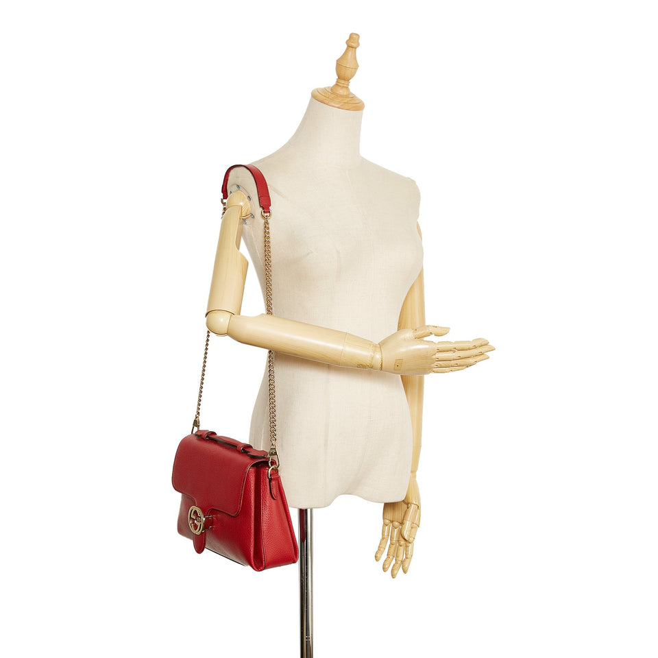 Gucci Interlocking G Handbag Small Red