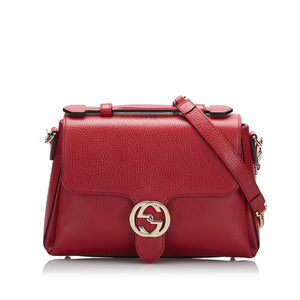 Gucci Interlocking G Handbag Small Red