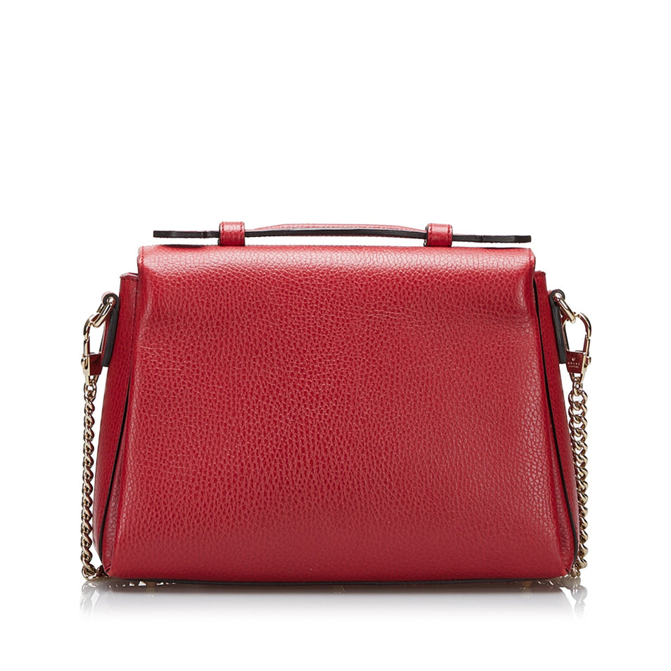 Gucci Interlocking G Handbag Small Red