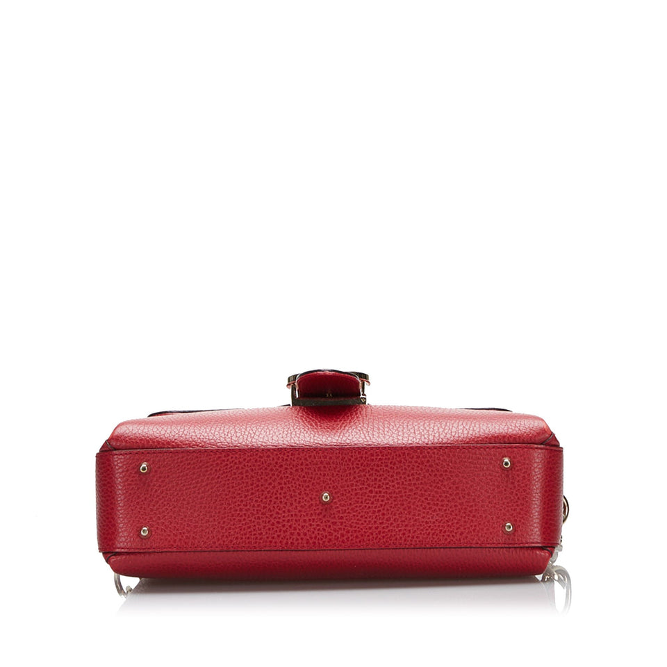 Gucci Interlocking G Handbag Small Red