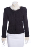 Chanel Navy Fantasy Tweed Jacket SZ 36