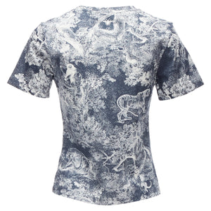 Dior Toile De Jouy Tree Tiger Print Cotton Linen Casual Tshirt