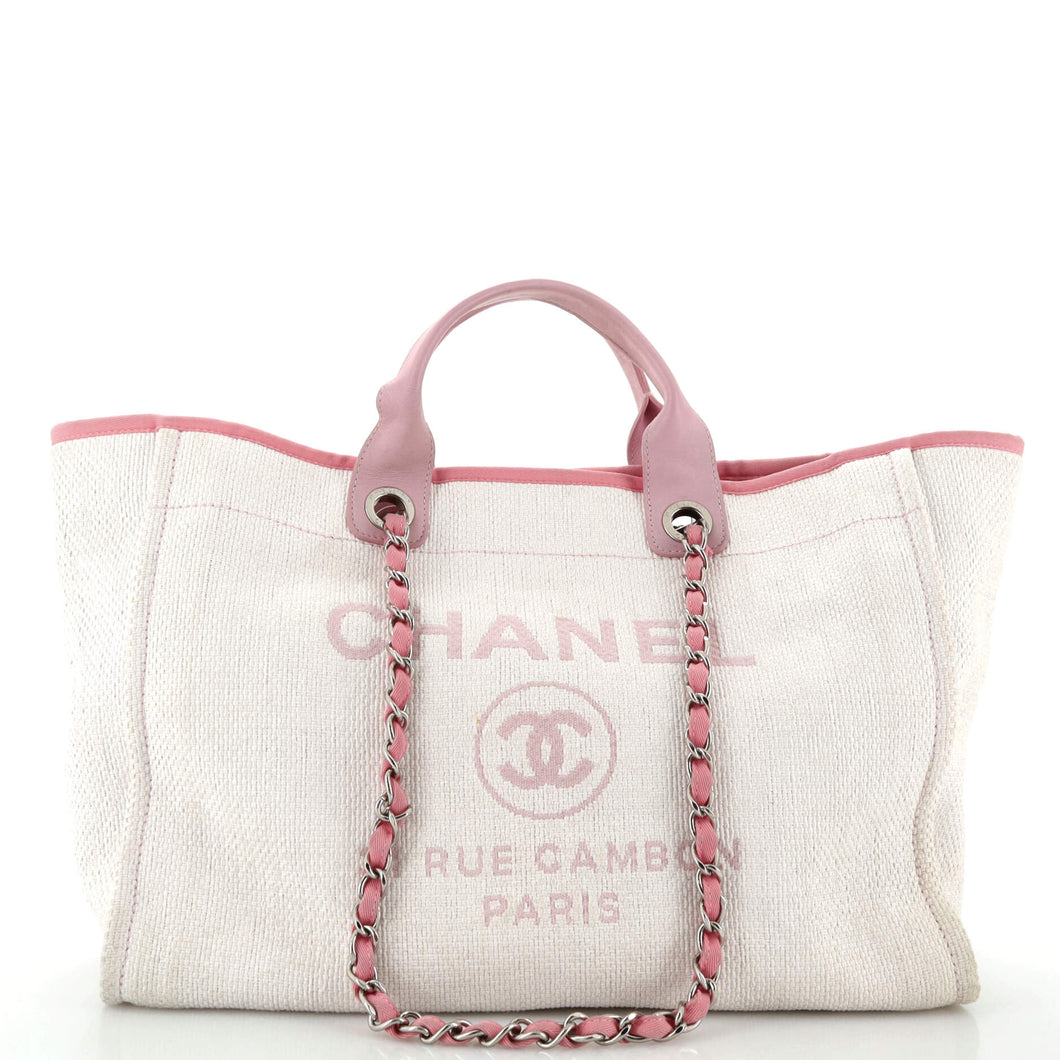 CHANEL Deauville Tote Raffia Medium