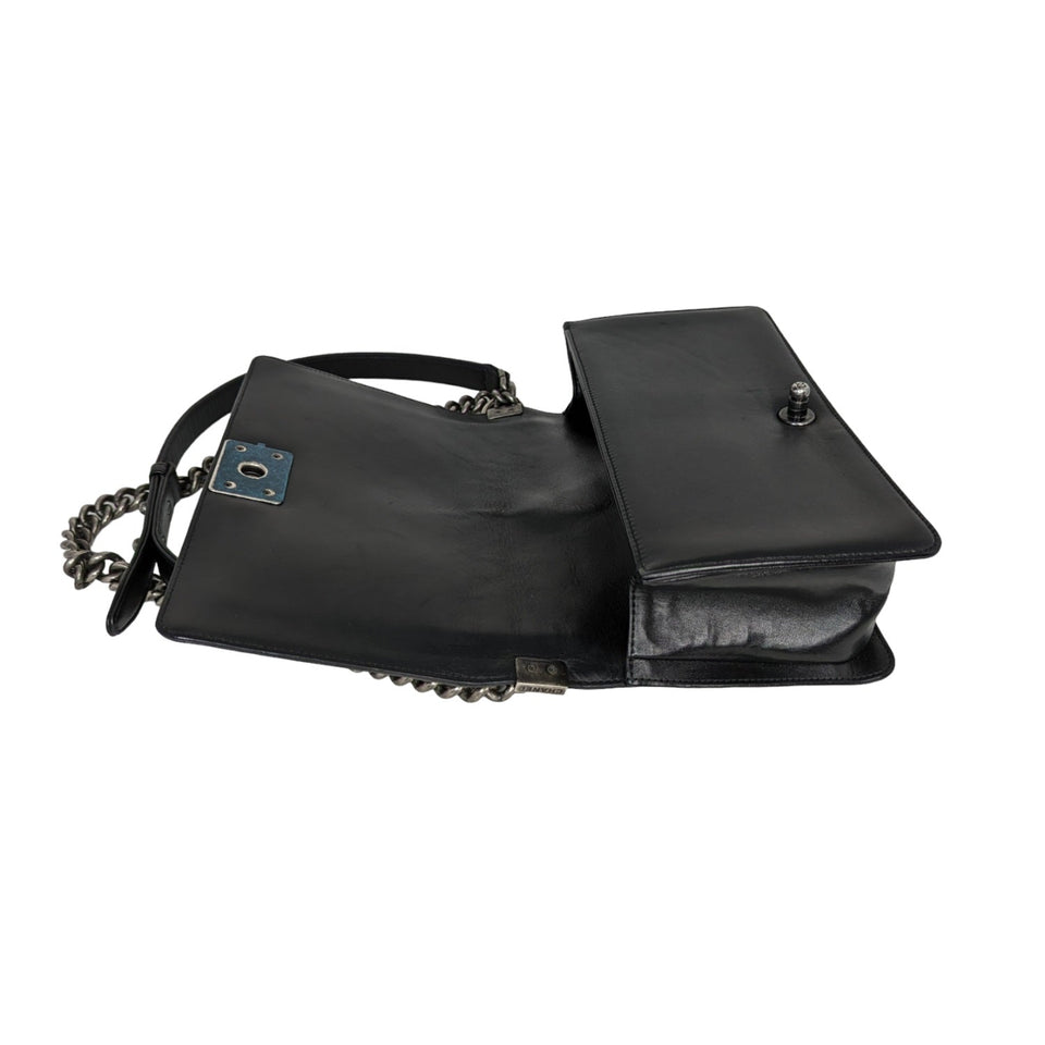 Chanel bag Black Quilted Calfskin Medium Boy Bag