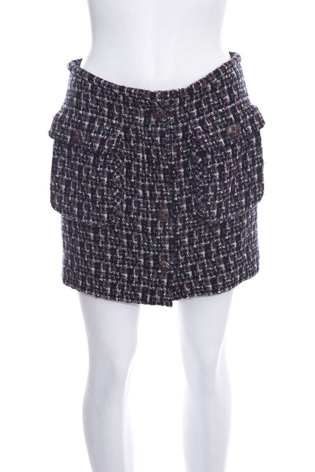 Chanel Purple Tweed Mini Skirt  SZ 36