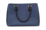 Prada Bi Color Black & Blue Galleria Saffiano Leather Handbag