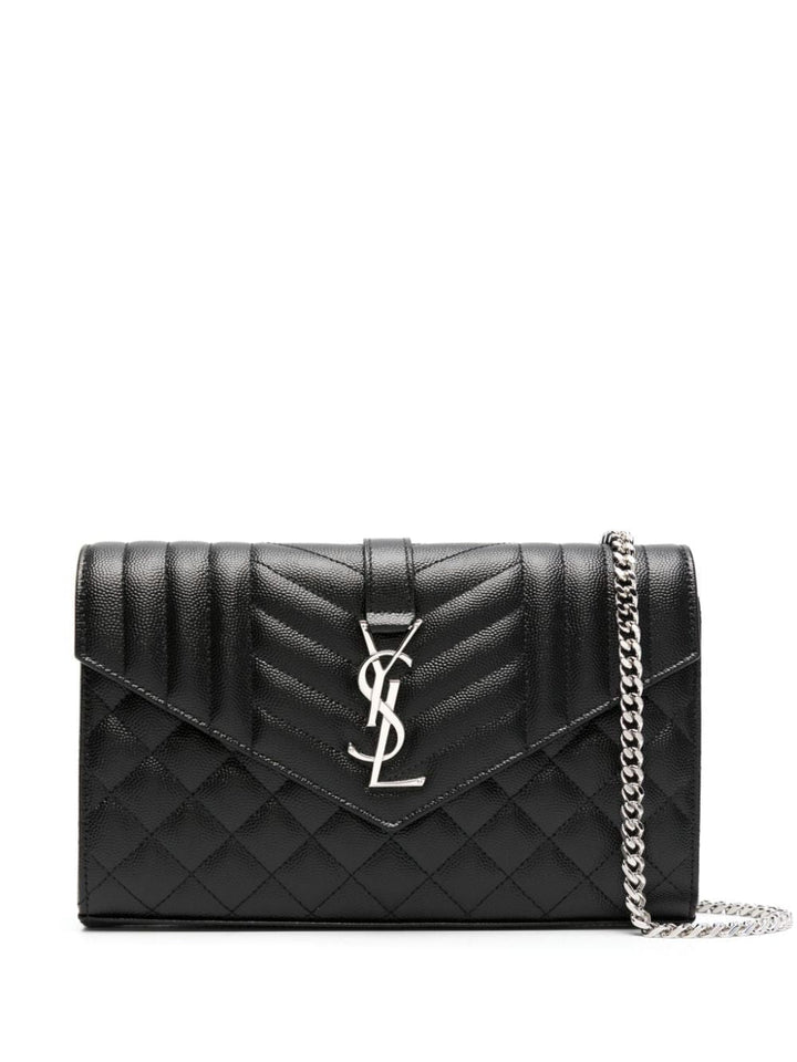 Women's Matelasse Grain Quilted Clutch in Neronero | 620280BOW9210001000