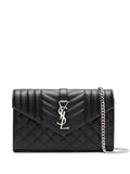 Women's Matelasse Grain Quilted Clutch in Neronero | 620280BOW9210001000