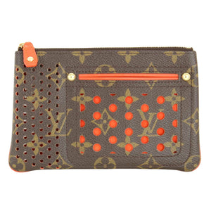 Louis Vuitton Pochette Zippée  Canvas Clutch Bag