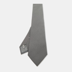 Dior Homme Grey Patterned Silk Classic Tie