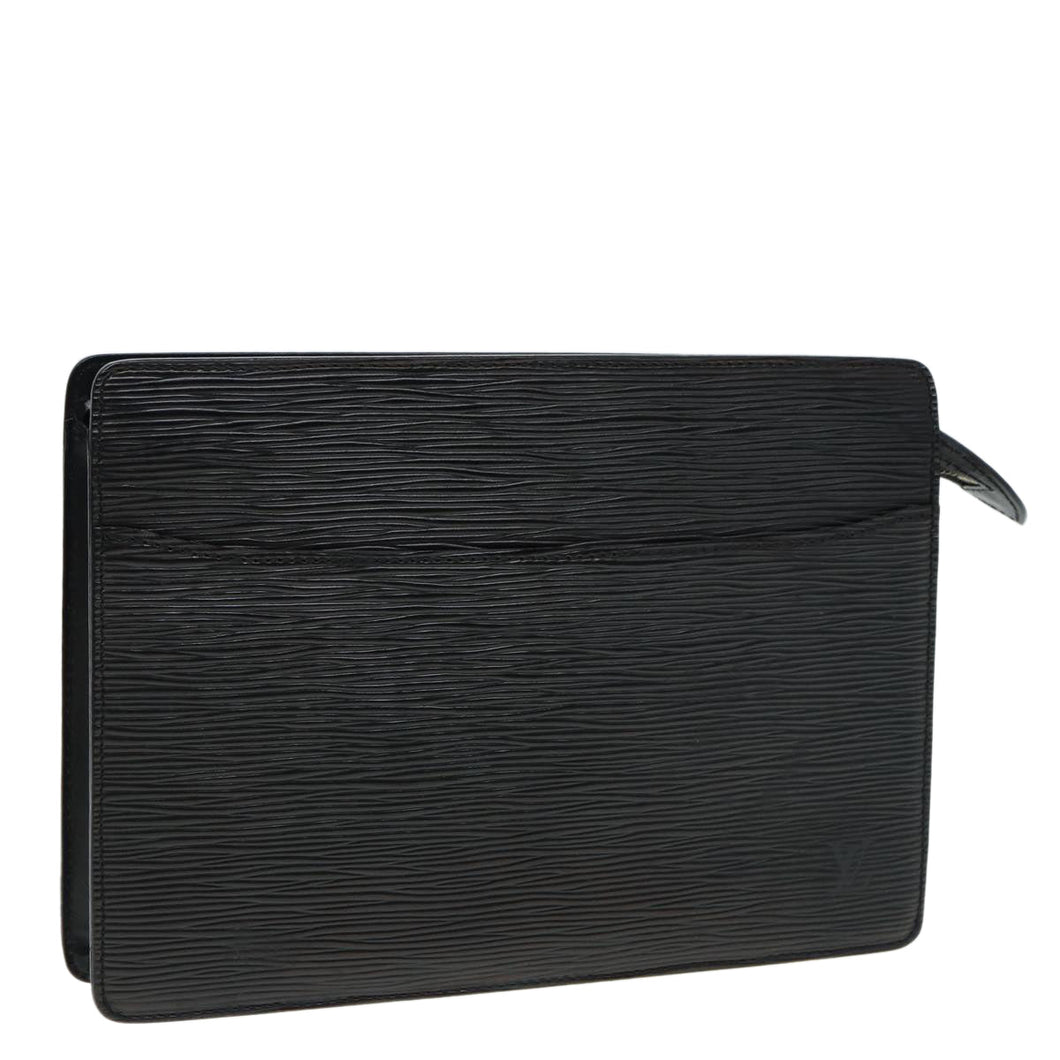 Louis Vuitton Epi Pochette Homme Clutch Bag Black Noir
