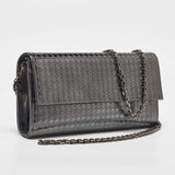 Dior Metallic Patent Leather Micro Cannage Croisiere Wallet On Chain