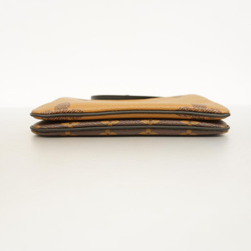 Louis Vuitton Pochette Double Zip  Canvas Clutch Bag