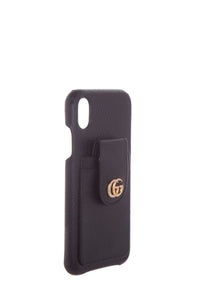 Gucci iPhone 10 Grained Leather Case
