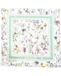 Dior Flora Print Silk Scarf