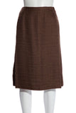 Chanel Vintage Brown Woven Skirt SZ 36