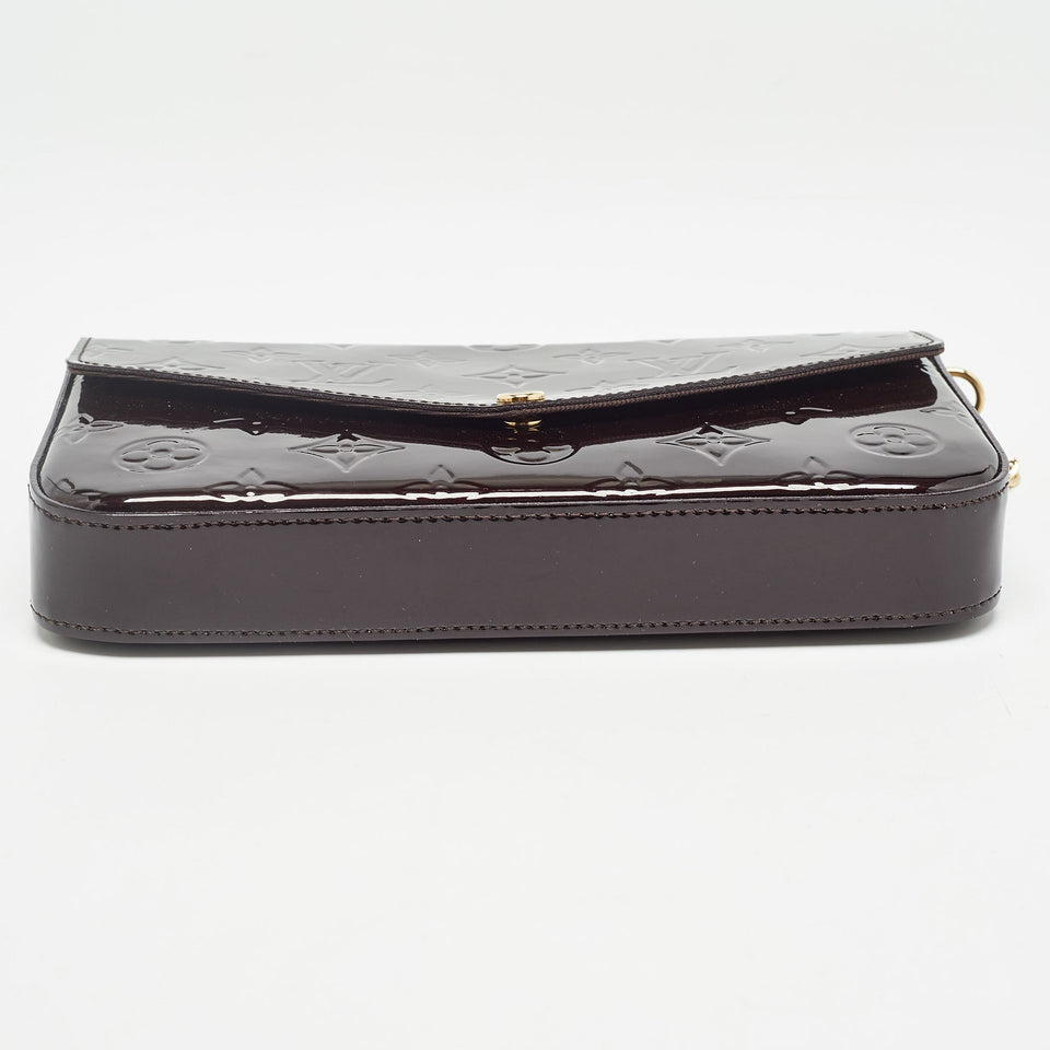 Louis Vuitton Amarante Monogram Vernis Pochette Felicie Clutch