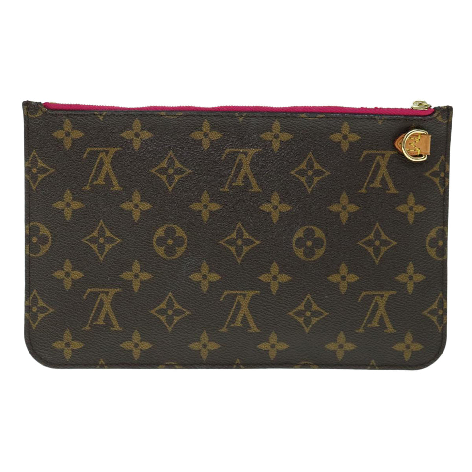 Louis Vuitton Neverfull Pouch  Canvas Clutch Bag