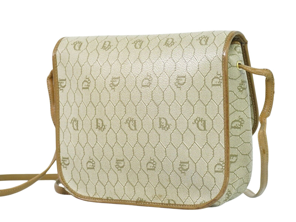 Dior Honeycomb  Canvas Shoulder Bag