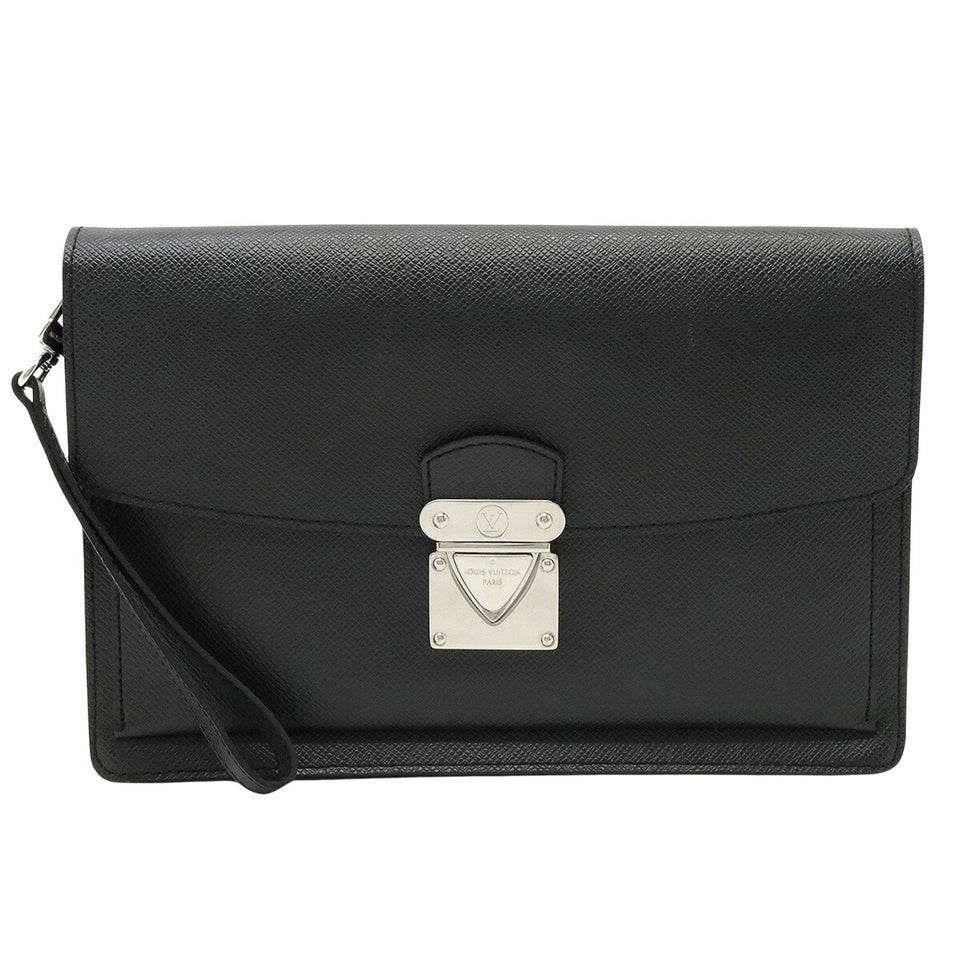 Louis Vuitton Berea  Leather Clutch Bag