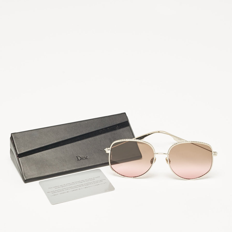 Dior Brown/pink Gradient Diorbydior2 Oversized Sunglasses