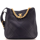 CHANEL Easy Mood Hobo Quilted Calfskin