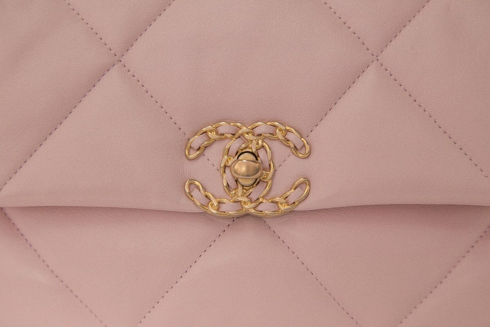 Chanel Light Pink Small Chanel 19 two toned hardware (2022) Handbag