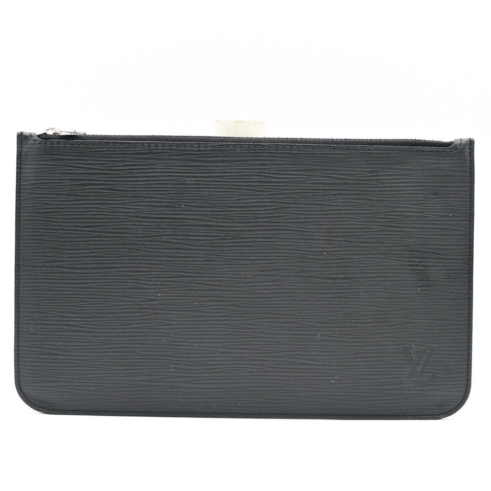 Louis Vuitton Neverfull Pouch  Leather Clutch Bag