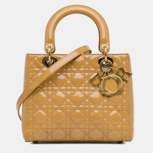 Medium Patent Cannage Lady Dior