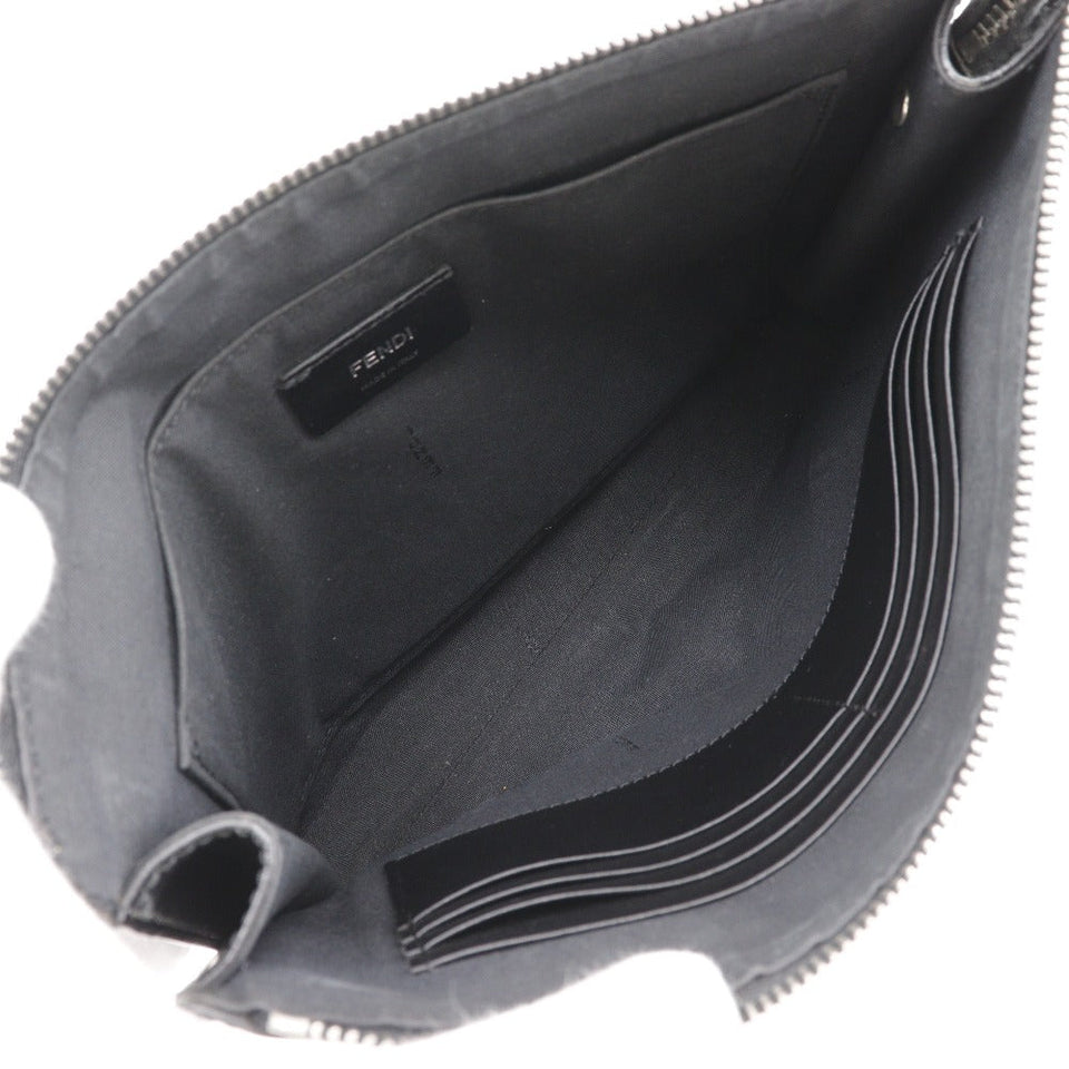 Fendi Monster  Leather Clutch Bag