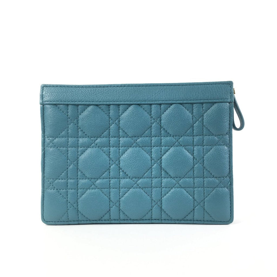 Dior Caro Zip Pouch With Chain