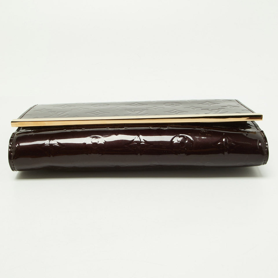 Louis Vuitton Amarante Monogram Vernis Ana Clutch Bag