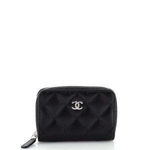 CHANEL CC Zip Coin Purse Quilted Caviar Small