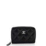 CHANEL CC Zip Coin Purse Quilted Caviar Small
