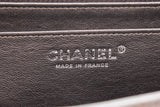 Chanel 2009-2010 Maxi Classic Flap Gunmetal Quilted Lambskin Handbag W Silver HW