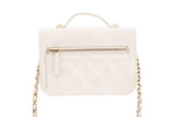 Chanel White Business Affinity Flap Handbag