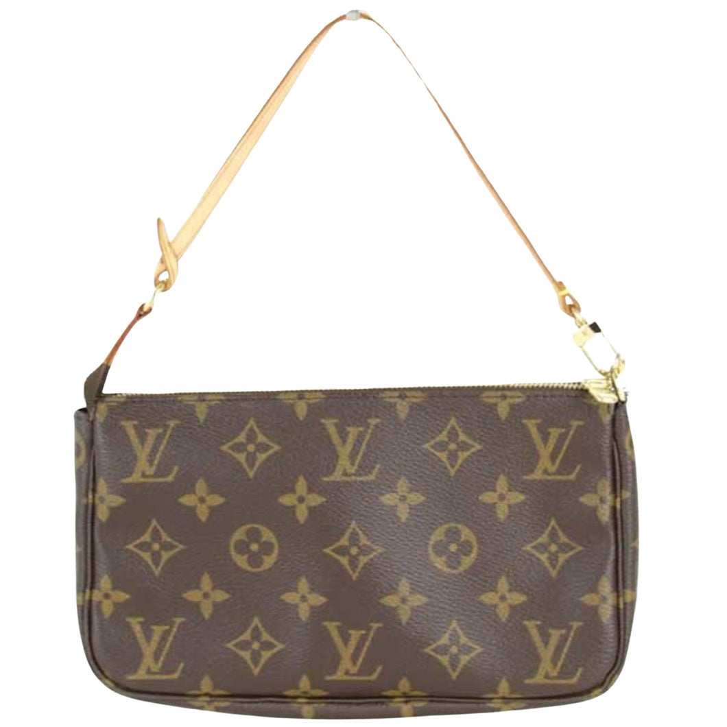 Louis Vuitton Pochette Accessoire  Canvas Clutch Bag