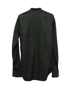 Dior Two Tone Buttondown Shirt in Black Cotton