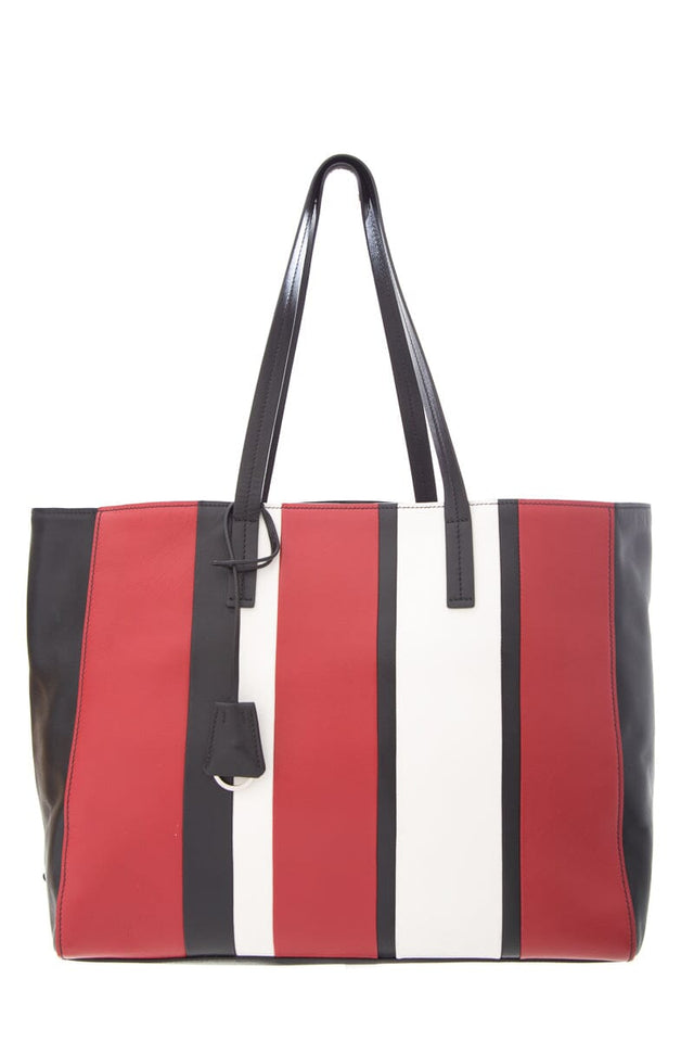 Prada Multi Striped Leather Tote