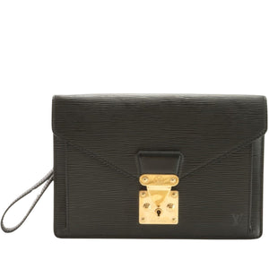 Louis Vuitton Serie Dragonne  Leather Clutch Bag